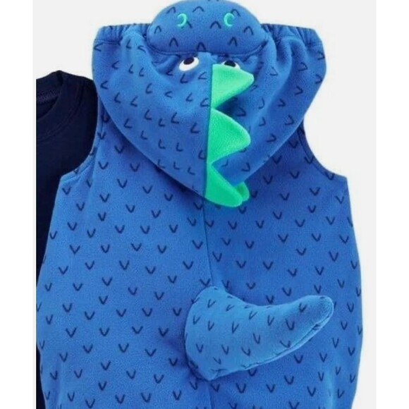 Carter’s Baby Boy Blue Dino Dinosaur Costume NEW 12 months - Picture 3 of 8